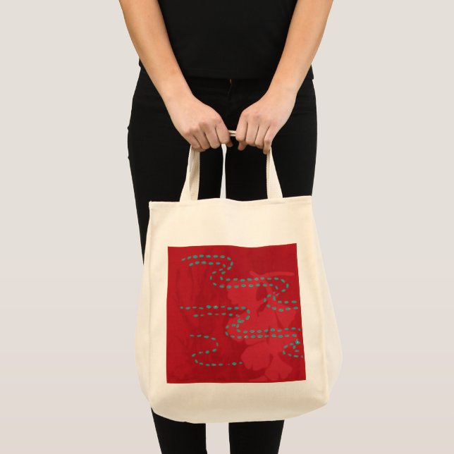 Tote Bag Red Sashiko (Devant (produit))