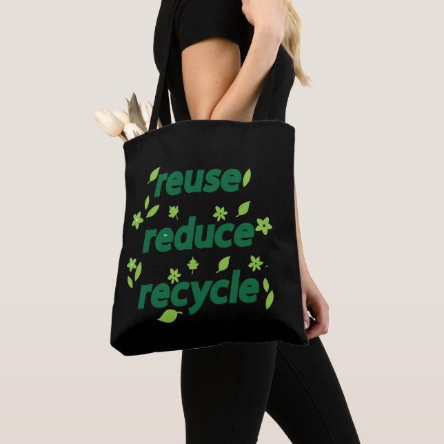Tote Bag Réduire la réutilisation du recyclage (De près)