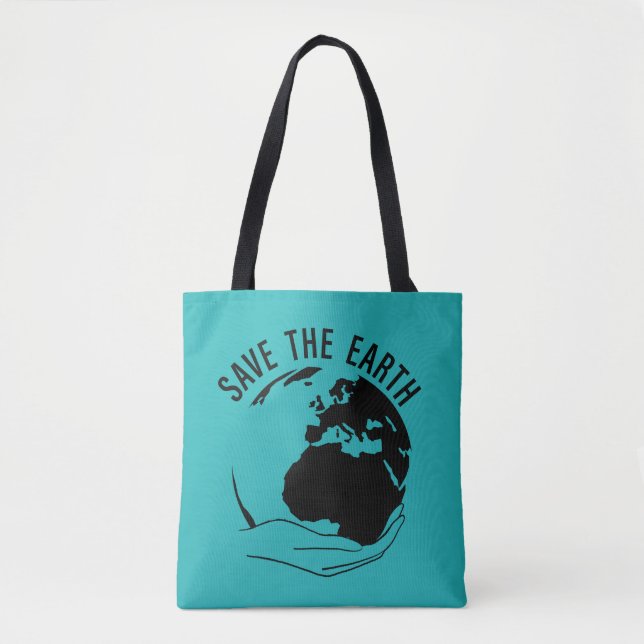 Tote Bag Réduire la réutilisation recycler sauver la terre (Devant)