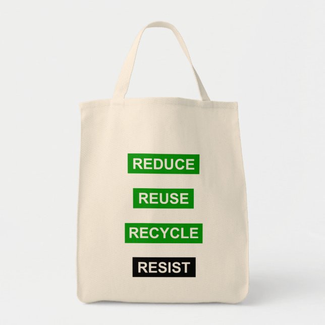 Tote Bag Réduisez la réutilisation réutilisent résistent à (Devant)