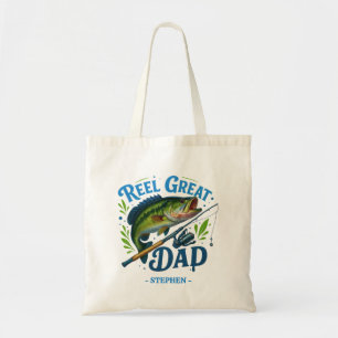 Tote Bag Reel Great Papa - Baguette de pêche et poisson