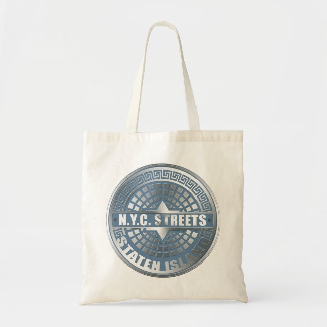 Tote Bag Regard de visite Staten Island Bleu (Devant)