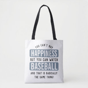 Tote Bag Regarder le baseball est le bonheur Drôle Baseball