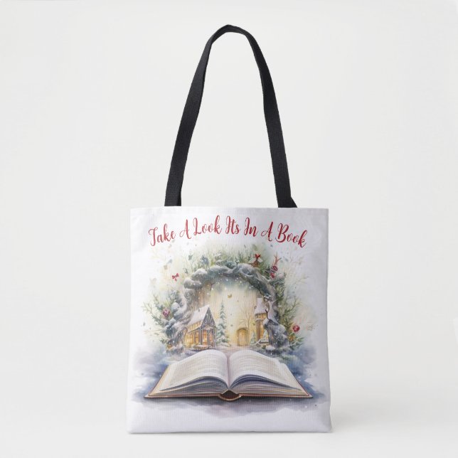 Tote Bag Regardez, c'est dans un livre (Devant)