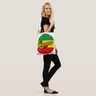 Tote Bag Reggae Musique avec couleurs du drapeau reggae