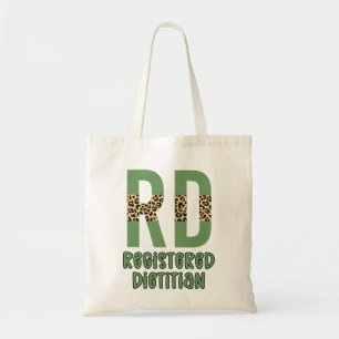 Tote Bag Registered Dietitian Cheetah print RD Gifts