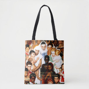 Tote Bag Règle d'or (faites à d'autres) par Norman Rockwe