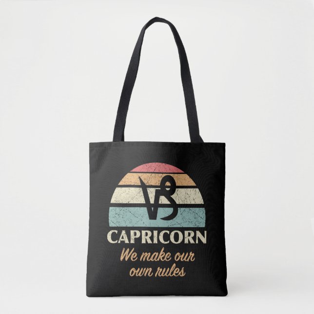 Tote Bag Règles drôles de Capricorne Zodiac (Devant)