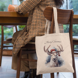 Tote Bag Reindeer de Noël, personnalisable