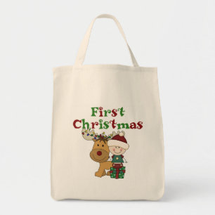 Tote Bag Reindeer Premiers T-shirts et cadeaux de Noël