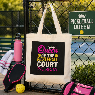 Tote Bag Reine amusante personnalisée du court de picklebal