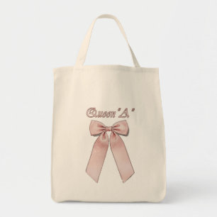 Tote Bag Reine Coquette" Vibe rubans roses avec Reine A