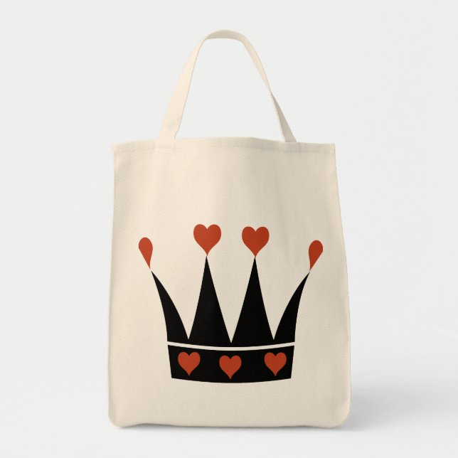 Tote Bag Reine de couronne de coeurs (Devant)