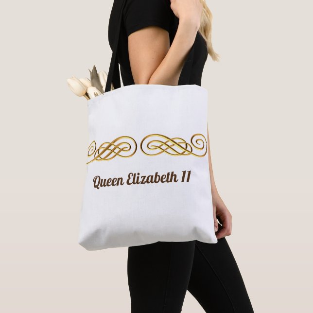 Tote Bag Reine Elizabeth 11 Or (De près)