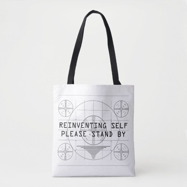 Tote Bag Réinventer l'auto-amusant avec le Motif de test (Devant)