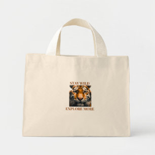 Tote Bag Reise Ästhetik Bleib Wild Erforsche Mehr Mini Stoffbeutel