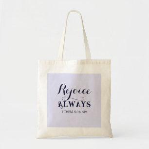 Tote Bag Réjouissez-vous dans le Seigneur Bible Verse Chris