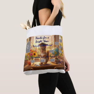 Tote Bag Remerciement à l'enseignant de fin d'année Sunny S