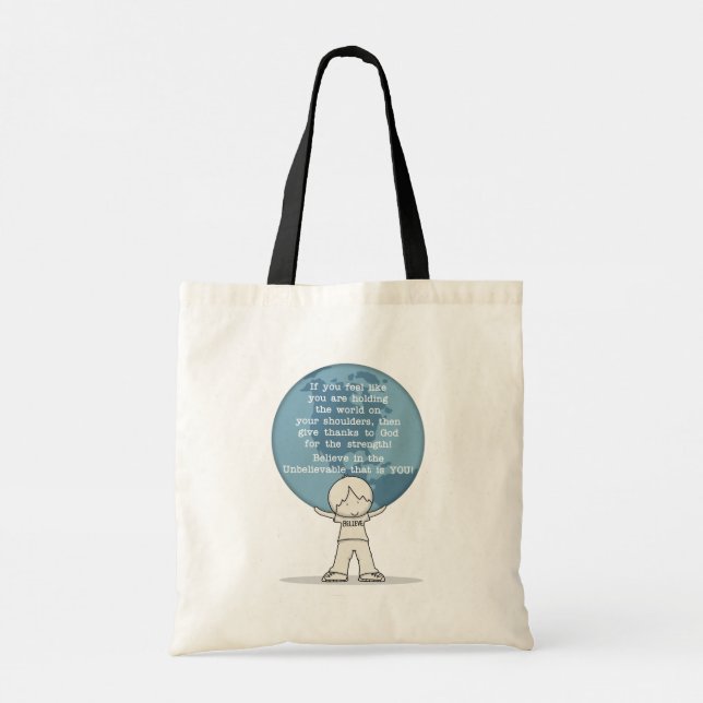 Tote Bag Remerciements pour la force (Dos)