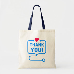 Tote Bag Remerciements  Stéthoscope cardiaque