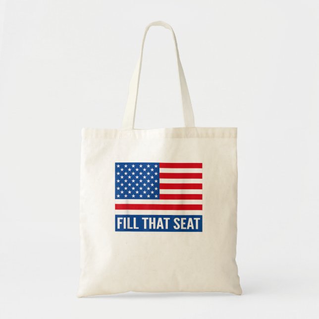 Tote Bag Remplir ce siège États-Unis Drapeau Trump 2020 drô (Devant)