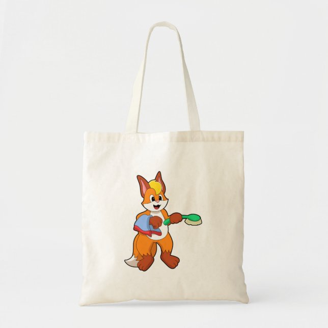Tote Bag Renard avec serviette et brosse (Devant)