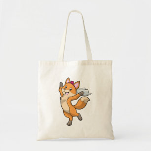 Tote Bag Renard comme mariée avec Voile & Coeur