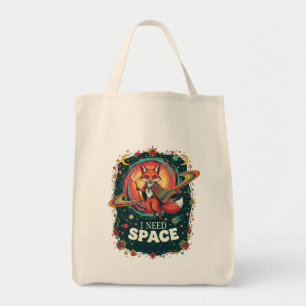 Tote Bag Renard Cosmique Multicolore Boho J'ai Besoin d'Esp