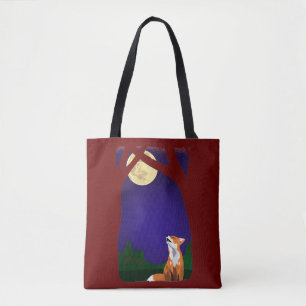 Tote Bag Renard de pleine lune