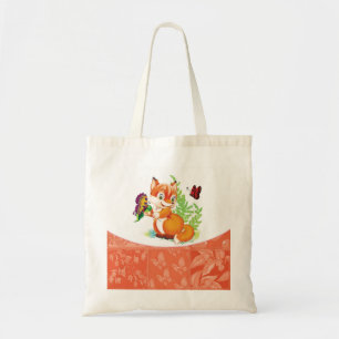 Tote Bag renard et papillon