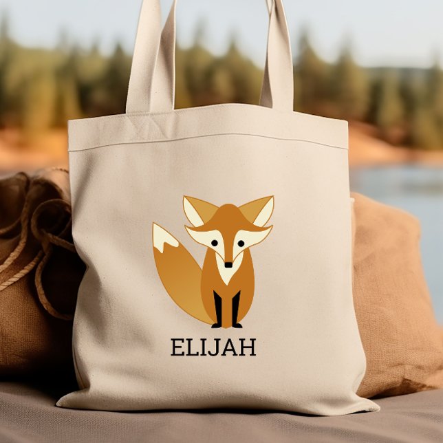 Tote Bag Renard Mignon Enfants Personnalisé (Créateur téléchargé)