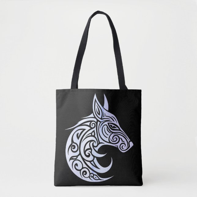 Tote Bag Renard nordique d'hiver celtique (Devant)