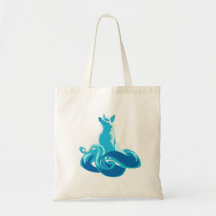 renard torii bleu nuages imaginaire