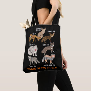 Tote Bag Renards du monde Drôles de renards Animaux Éducati