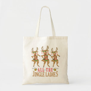 Tote Bag Renne drôle de Noël toutes les dames de tintement