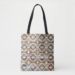 Tote Bag Répétition géométrique, arrière - plan texturé