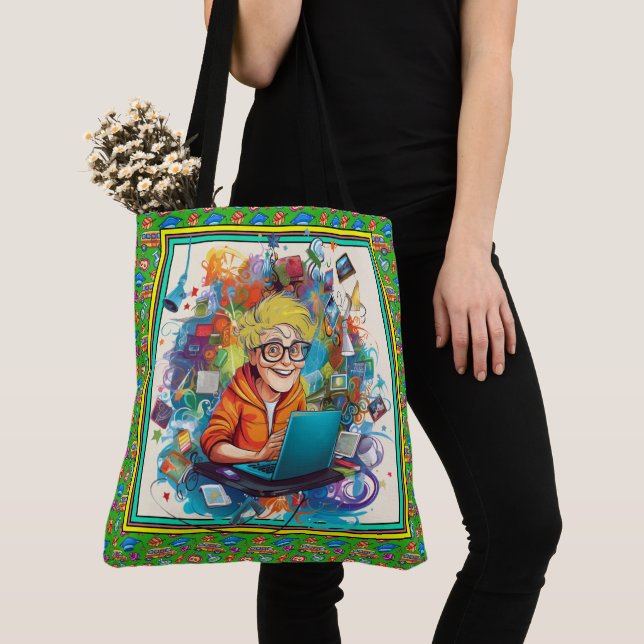 Tote Bag REPORTER - Merci d'enseignant masculin ou féminin (De près)