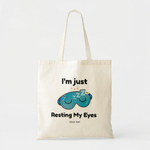 Tote Bag Reposant Mes Yeux Nom Personnalisé Blague Personna