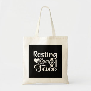 Tote Bag Repose Gymnase Visage-Gymnase-Fitness-Amusant