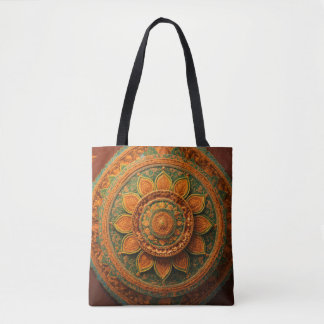 Tote Bag Représentation de Mandala d'art populaire hindou e