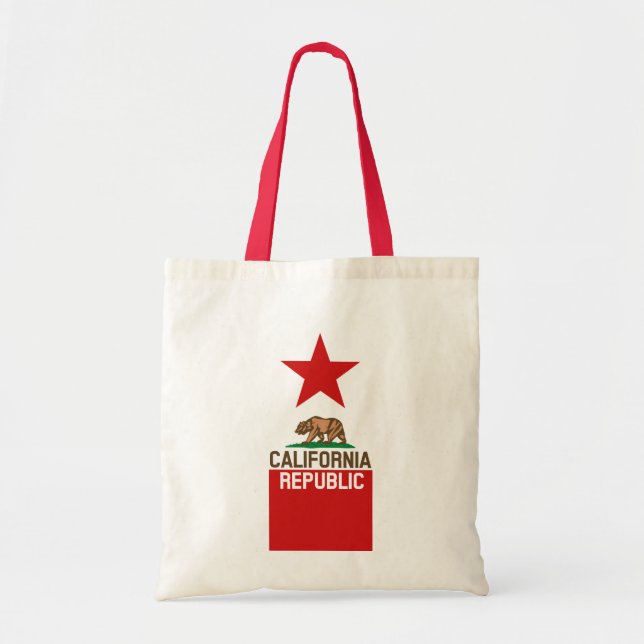Tote Bag RÉPUBLIQUE DE CALIFORNIE Drapeau d'État Red Star D (Devant)