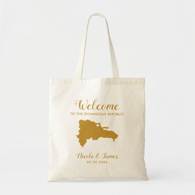 Tote Bag République Dominicaine Mariage Welcome Bag pour le (Devant)