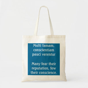 Tote Bag Réputation ou conscience - Citation lingues