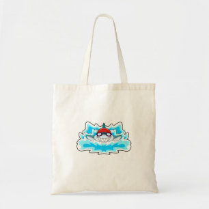Tote Bag Requin à nager avec lunettes de natation