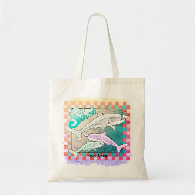 Tote Bag Requins rétro (Devant)