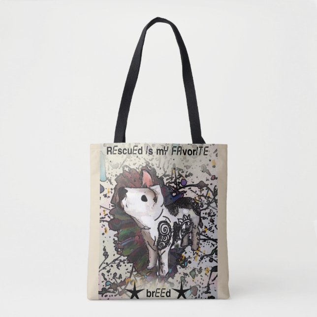 Tote Bag Rescued est ma race préférée (Devant)