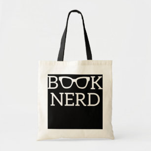 Tote Bag Réserver Nerd lunettes amusant Lecteur Bibliothéca
