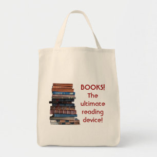 Tote Bag Réservez la Sac-Pile de vieux livres/de dispositi