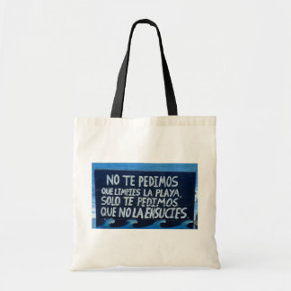 Tote Bag Respecter la nature - Panneau Espagnol Plage