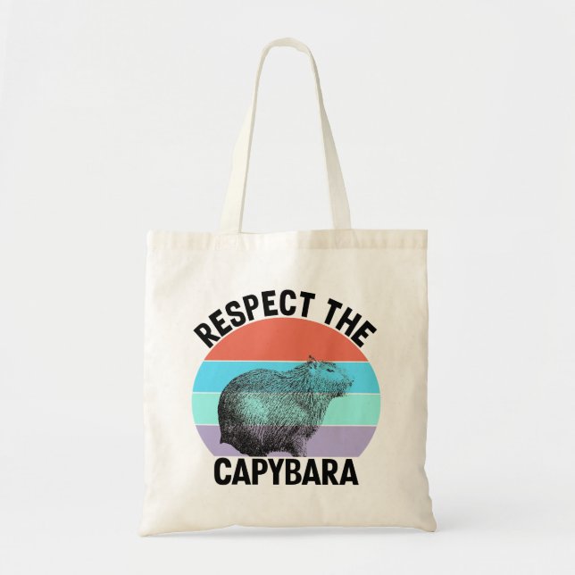 Tote Bag Respectez La Capybara Funny Rodent Capibara (Devant)